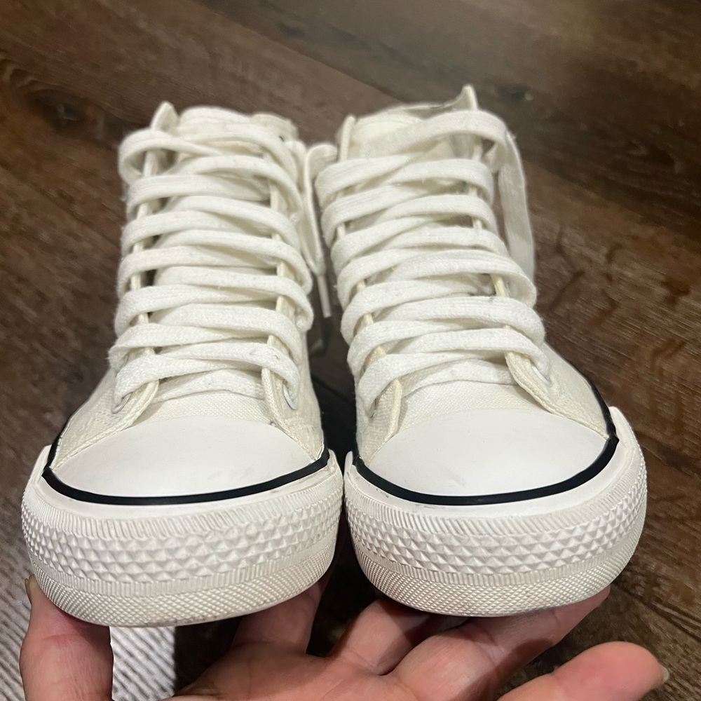 Wolves darc sport White High-Top Sneakers with Black wolf Design size 8 - Picture 5 of 13
